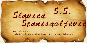 Slavica Stanisavljević vizit kartica